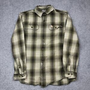 Carhartt plaid flannel work shirt original fit size small
